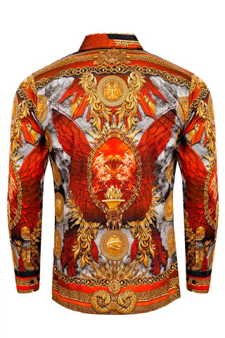 Barabas - Men's Striking Look Rhinestone Long Sleeve Shirt