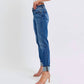 Judy Blue - Mid Rise Cuffed Boyfriend Jeans