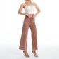 Bayeas - High Rise Wide Leg Twill Pants