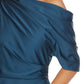 Joseph Ribkoff - Draped Cold Shoulder Satin Long Dress