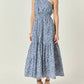 2.7 August Apparel - Print One Shoulder Maxi Dress