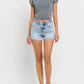 Vervet By Flying Monkey - Blu Bay High Rise Single Cuff Denim Shorts