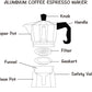 Cafeteira de alumínio - 4 tamanhos 