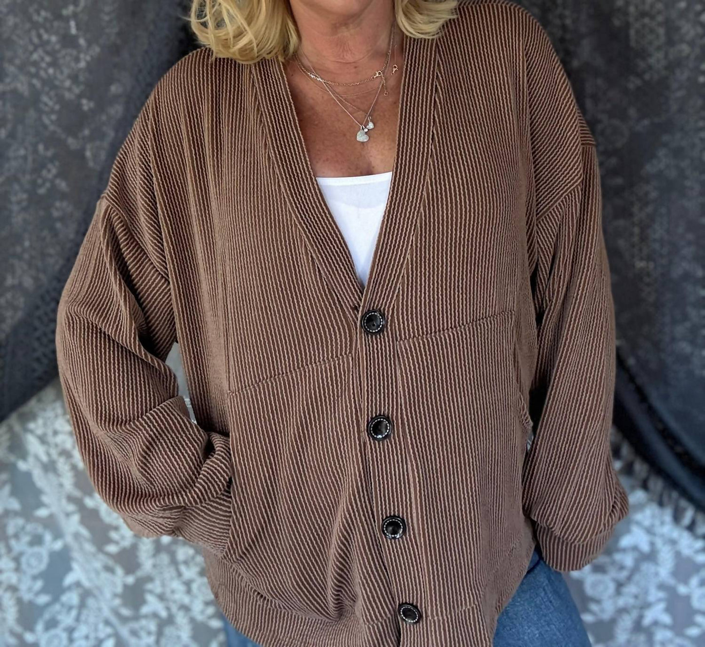 7Th Ray - Sweet Elegance Ribbed Sweater