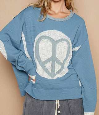 Pol - Blusa térmica de malha com gola redonda e manga comprida