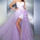 Mac Duggal - Sequined Bustier With Lace Skirt Gown