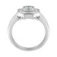 14K White Gold 1.00 Cttw Baguette and Princess-Cut Diamond Cocktail Art Deco Style Ring (H-I Color, SI1-SI2 Clarity) - Size 7