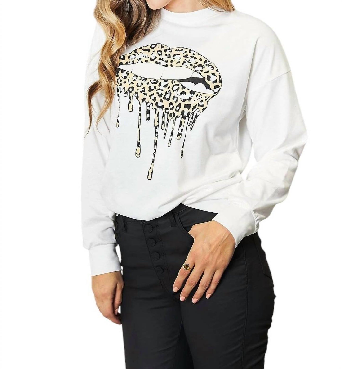 Double Take - Love Graphic Dropped Shoulder Sweatshirt