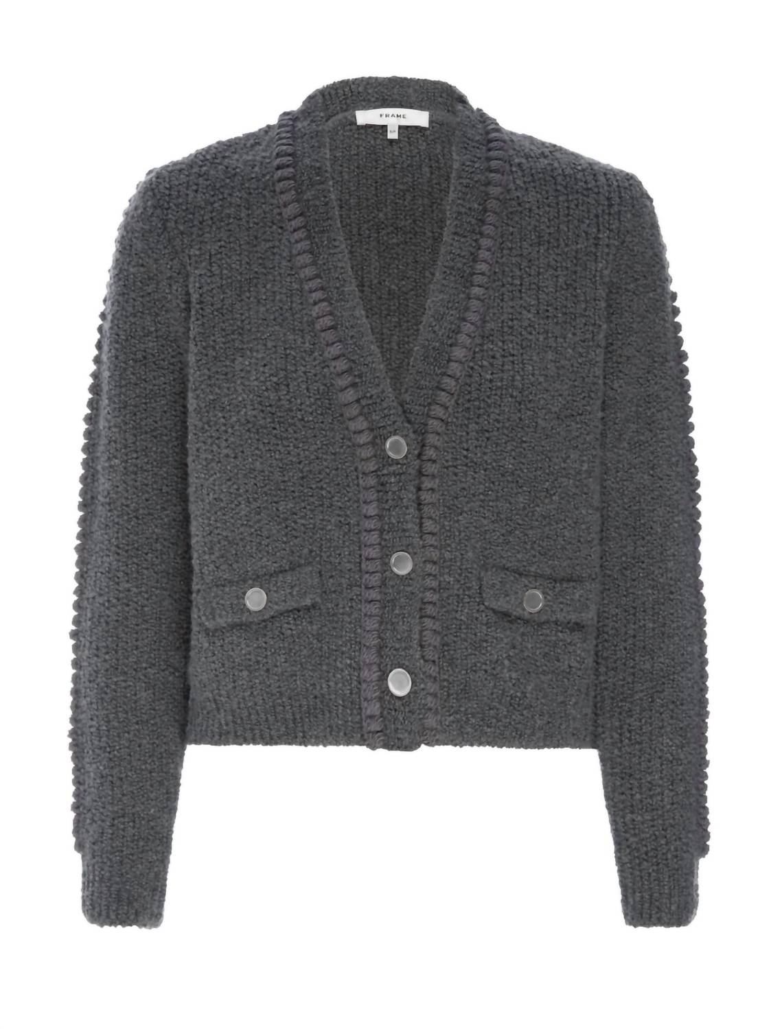 Frame - Double Pocket Cropped Cardigan