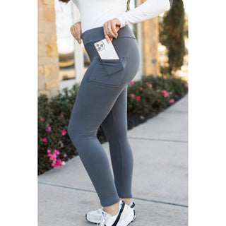 Julia Rose - Ciera Fleece Full Length Leggings With Pocket
