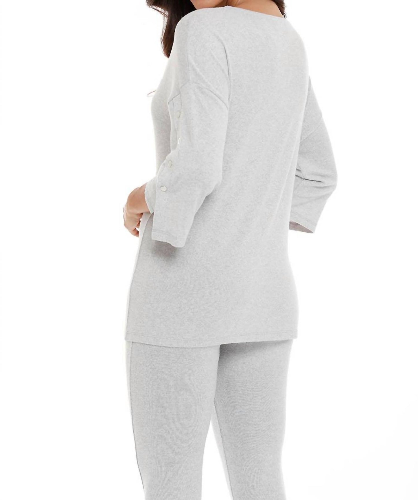 French Kyss - Adriana Kashmira 3/4 Button Sleeve Sweater