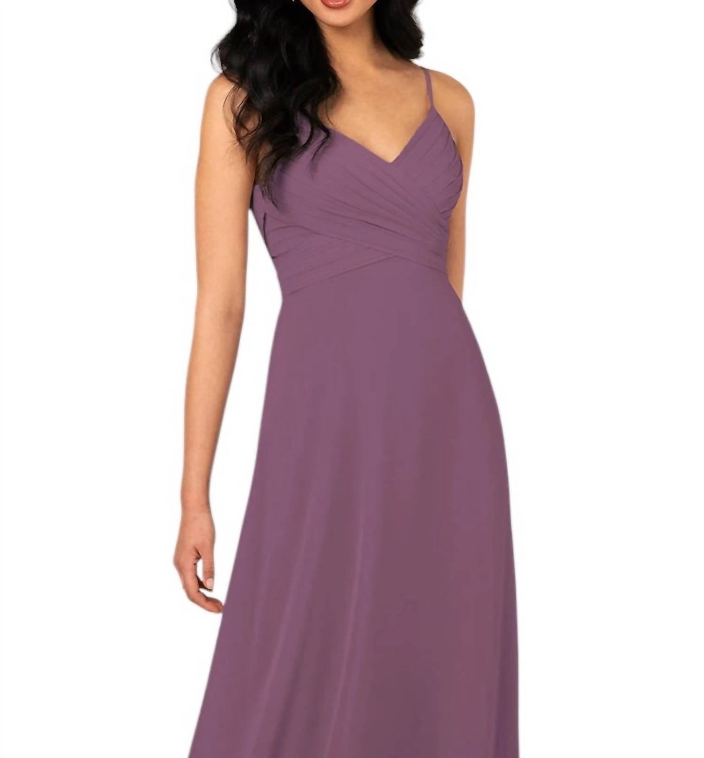Sorella Vita - Classic V-Neckline Chiffon Bridesmaid Dress with Floor-Length Skirt