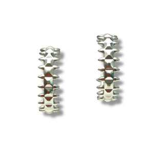 Jagged Halo Jewelry - Brincos de argola femininos Fang Hoops