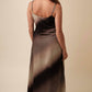 Miou Muse - Mariah Gradient Satin Sleeveless Midi Dress