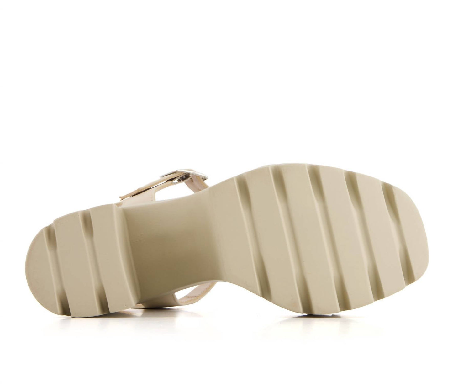 Andrea - Women's Ankle Strap Serrated Sole Heeled Sandals