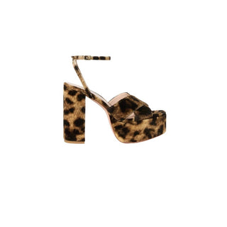 Loeffler Randall - Sandália Plataforma de Veludo Leopardo Loretta