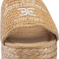 Sam Edelman - Women's Camila Raffia Squared Open Toe Slip On Wedge Heeled Sandals