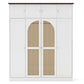 8 Door Armoire Wardrobe With Adjustable Shelves And Hanging Rod