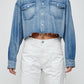 Moussy - Manorhaven Cropped Denim Shirt