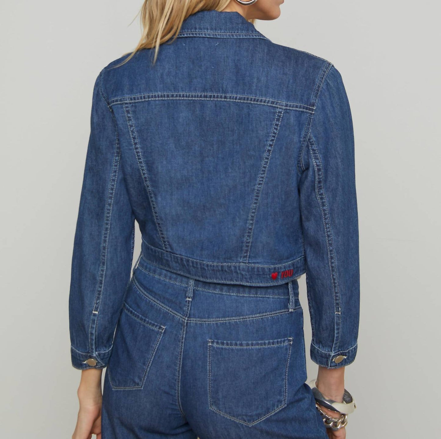 L'Agence - Koda Cropped Denim Jacket