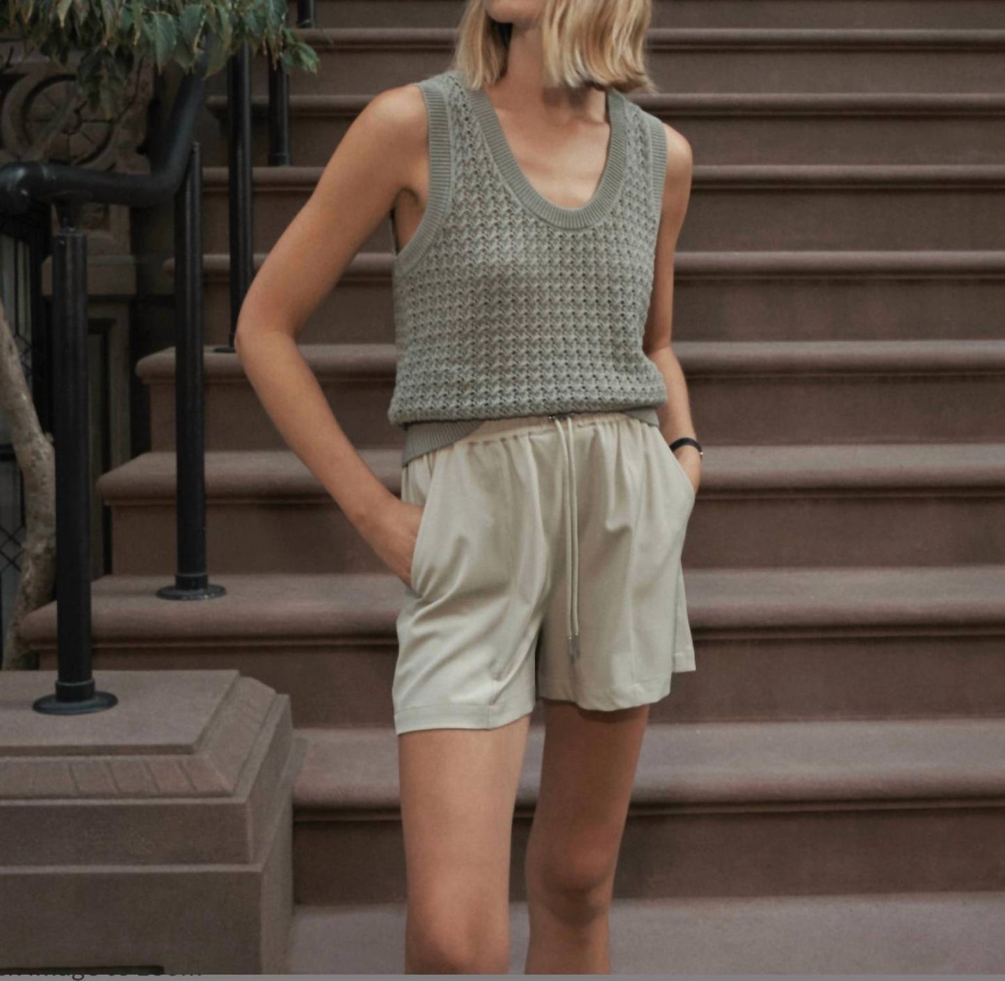 Varley - Ferns Open Knit Tank Top