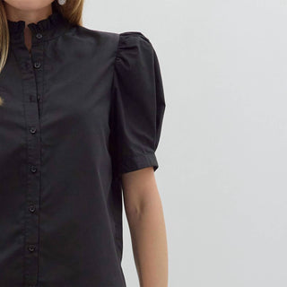 Entro - Short Sleeve Puff Sleeve Top