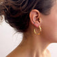Astor & Orion - Women's Crescent Large Hoops Earrings