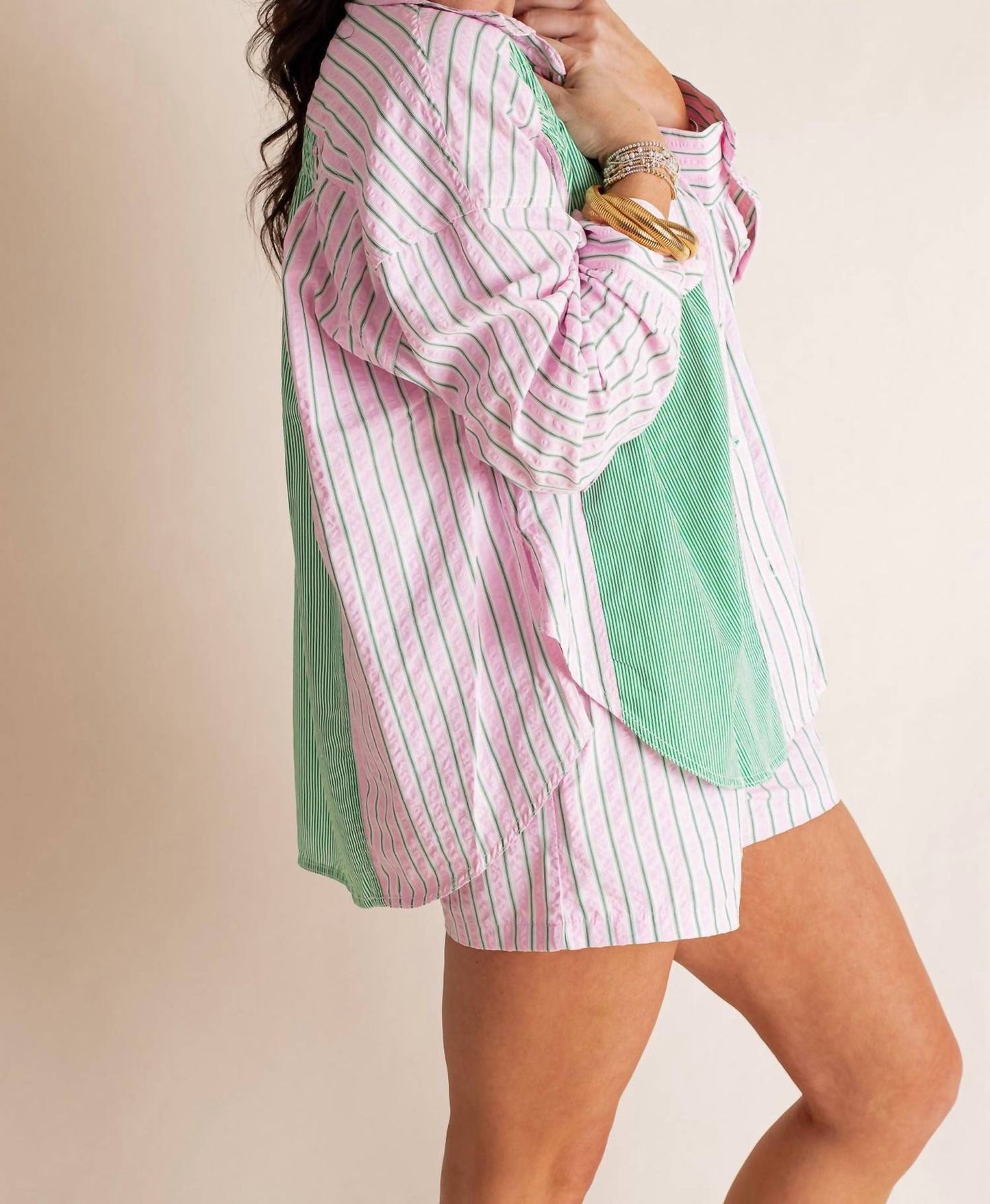 Peach Love - Short And Button Up Set