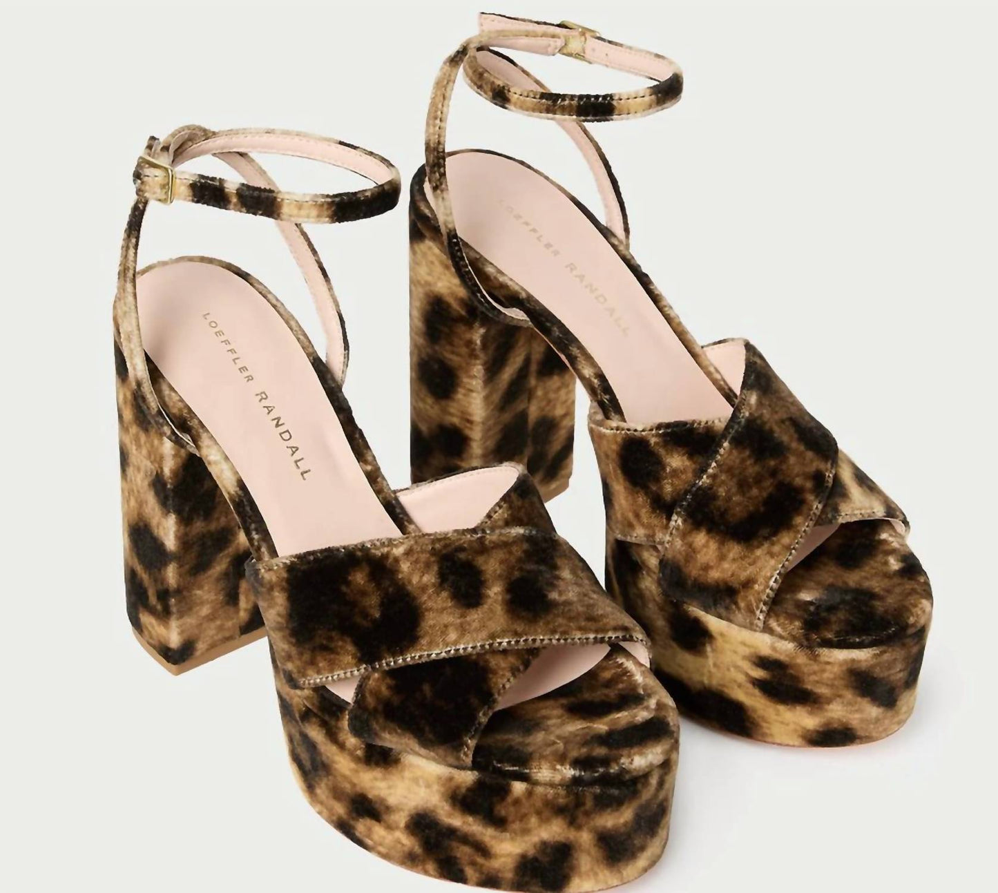 Loeffler Randall - Loretta Leopard Velvet Platform Sandal