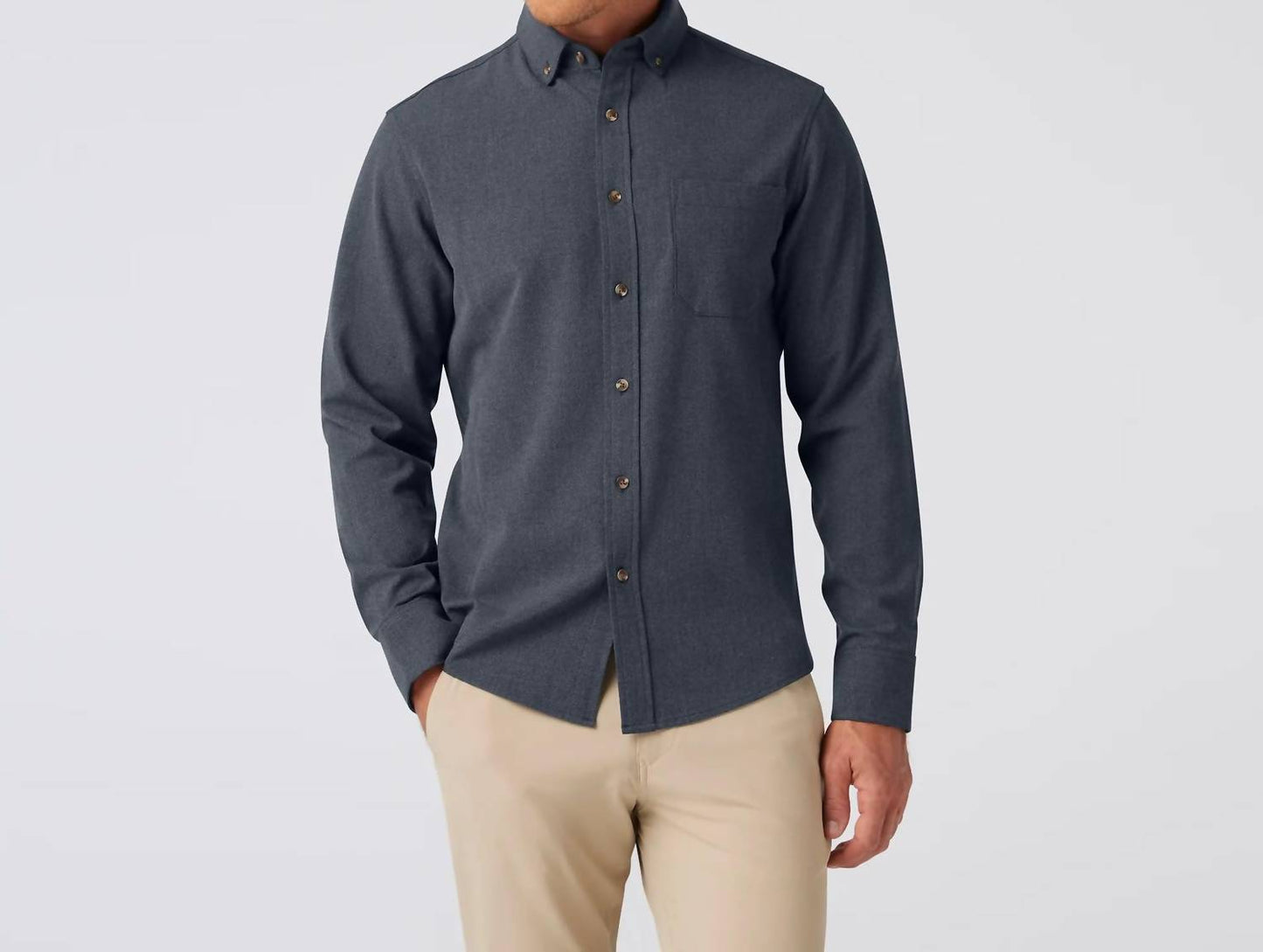 Mizzen + Main - City Flannel Long Sleeve Polo