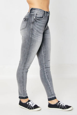Judy Blue - High Rise Control Top Release Hem Skinny Jeans