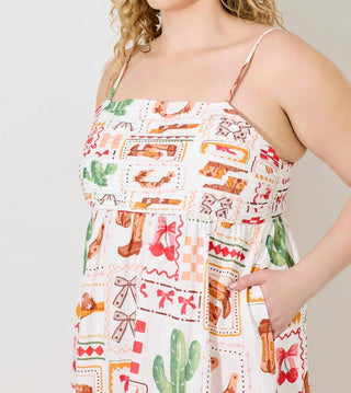 Baevely By Wellmade - Vestido de verão do Velho Oeste