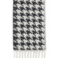 DKNY Women s Black Cream Oversized Houndstooth Blanket Wrap Scarf O/S