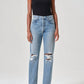 Agolde - '90s Pinch Waist Ripped High Waist Straight Leg Jeans