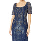 Adrianna Papell - Full Beaded Sheath Midi Party Dress