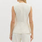 Entro - Sleeveless Gold Button Detail Top