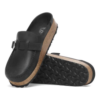 Birkenstock - Tamanco Buckley de couro oleado feminino