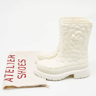 Valentino Garavani - Women's Rubber Rose Edition Atelier Mid Calf Boots