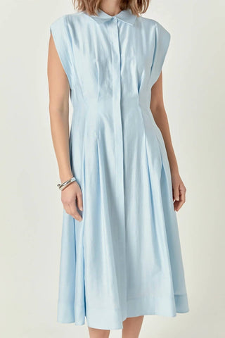 2.7 August Apparel - Women's Contrast Stitch Midi Dress
