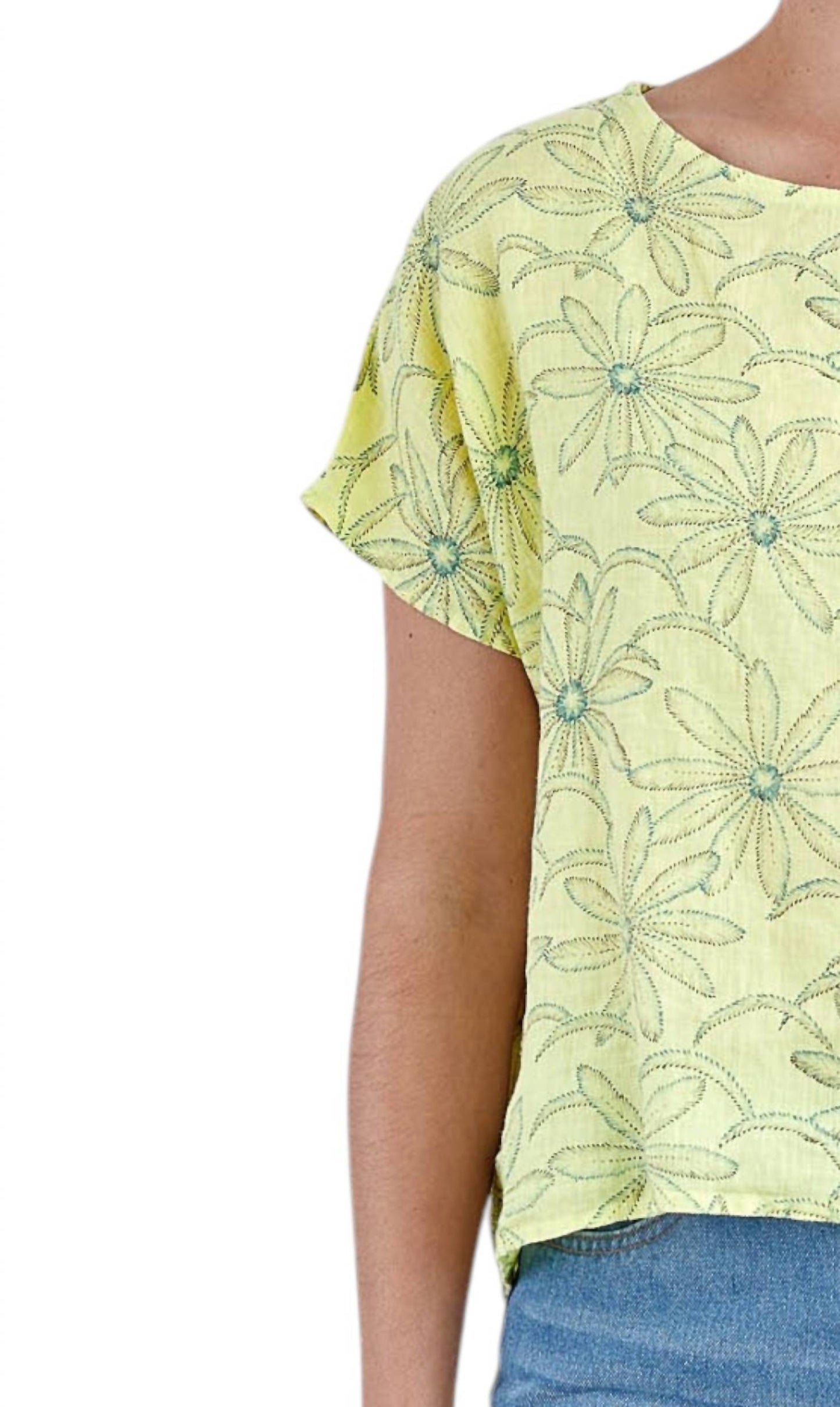 Cut Loose - Women's Daisy Cap Sleeve Hi Lo Top