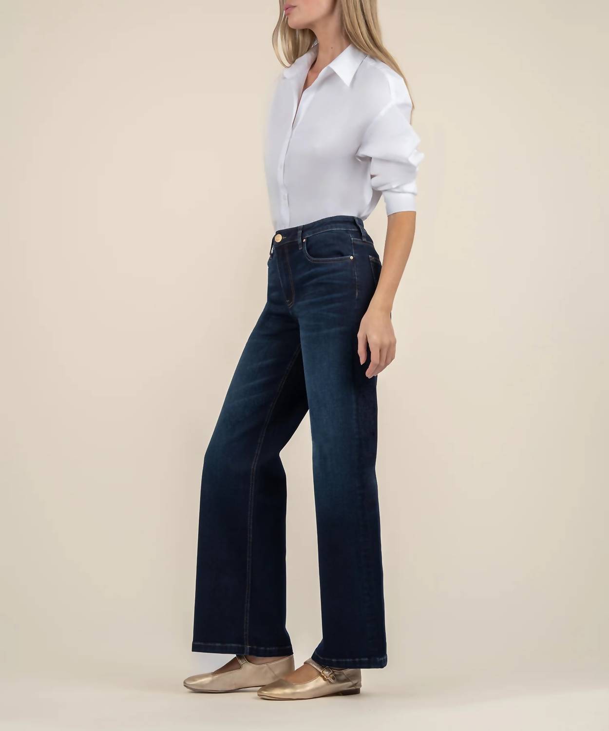 Kut From The Kloth - High Rise Wide Leg Jeans Long