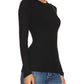Enza Costa - Textured Rib Long Sleeve Crew Top