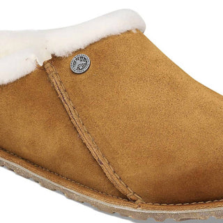 Birkenstock - Pantufas femininas Zermatt Shearling Natural - Estreitas