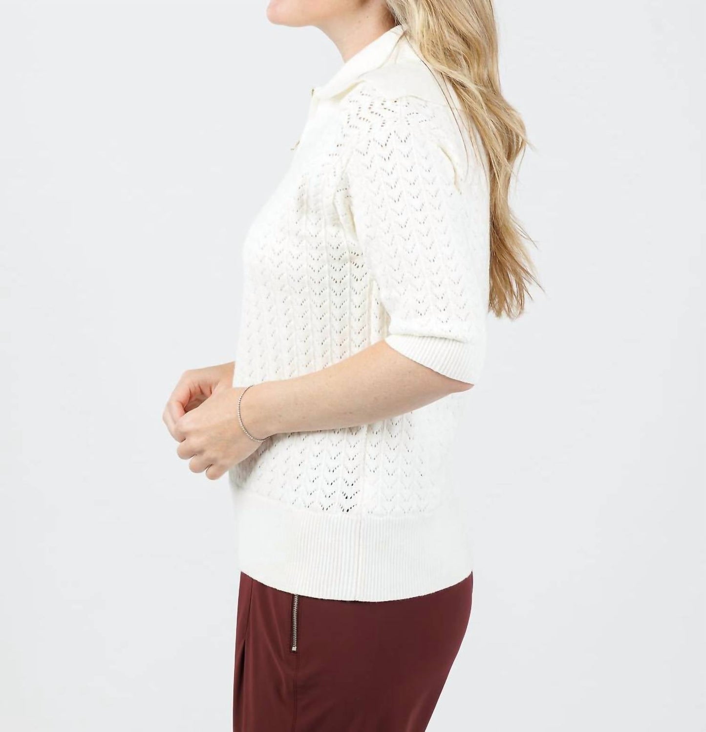 Varley - Arney Half Zip Knit Polo Sweater