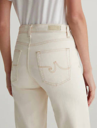 Ag Jeans - Saige Calça Jeans Curta de Cintura Alta e Perna Larga