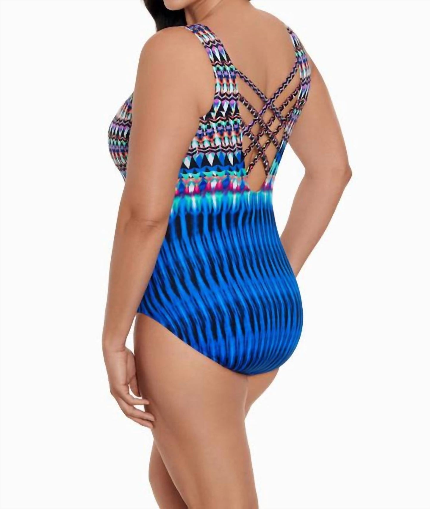 Longitude - Sparkle Park Long Torso Triple X Back Tank One Piece