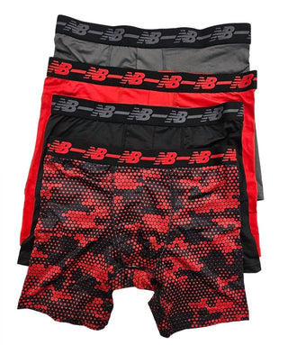 New Balance - Cuecas Boxer Performance Masculinas - Pacote com 4