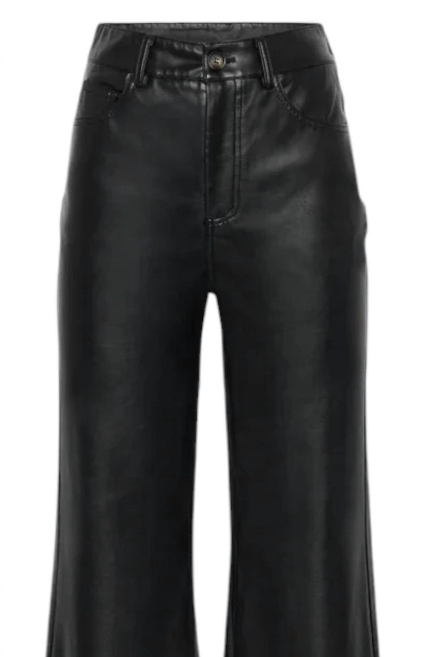Frnch - Women's Faux Leather Bootcut Pants