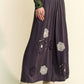 Davi & Dani - Garment Washed Floral Patch Wide Pants