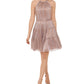 Women's Metallic Tiered Mini Dress